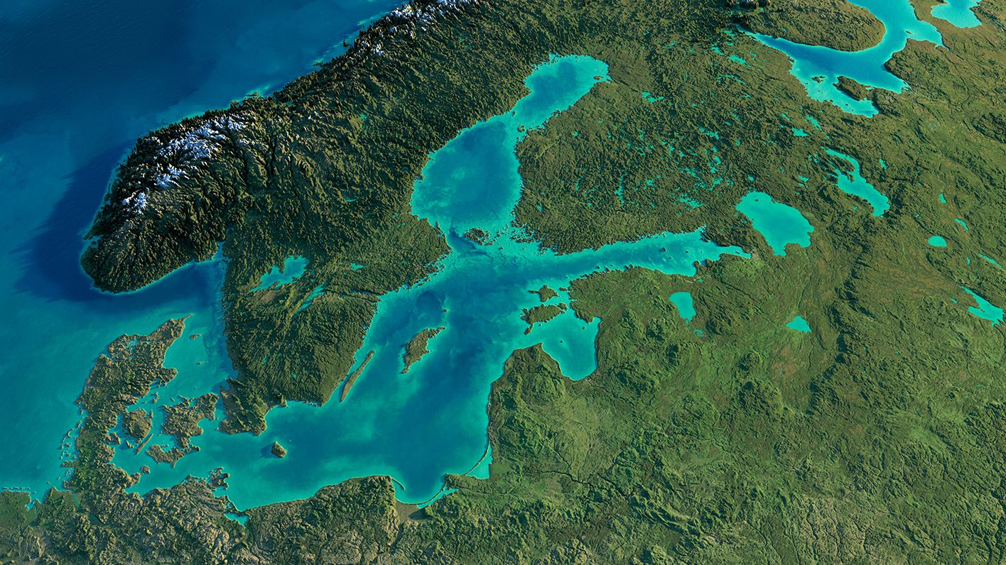Балтийское море вид из космоса
